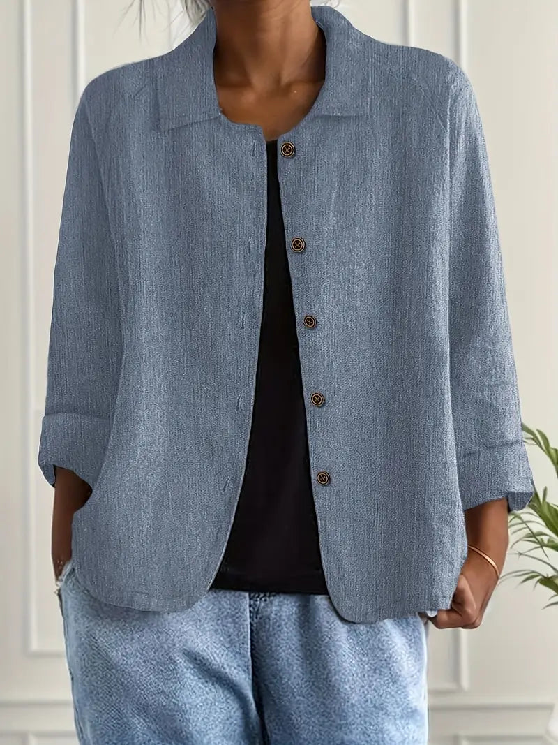 Clara | Blus Dam Med Knappstängning
