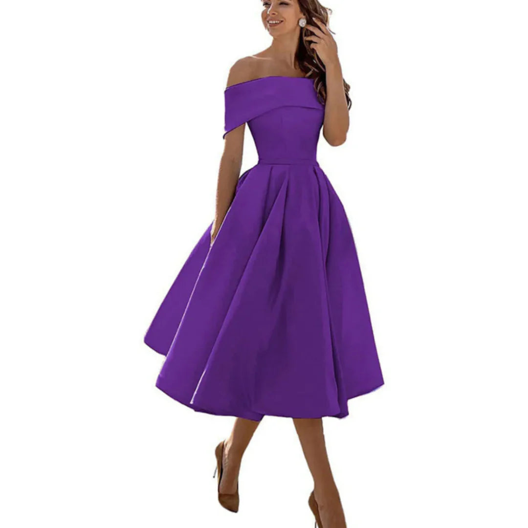 Inga | Midiklänning Off Shoulder Elegant