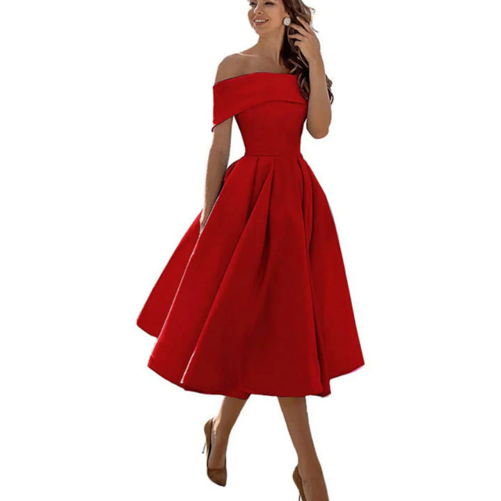 Inga | Midiklänning Off Shoulder Elegant