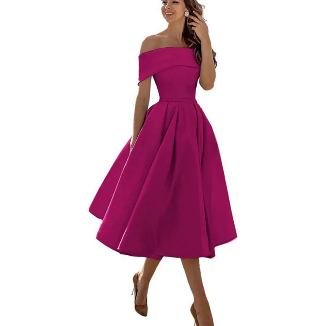 Inga | Midiklänning Off Shoulder Elegant
