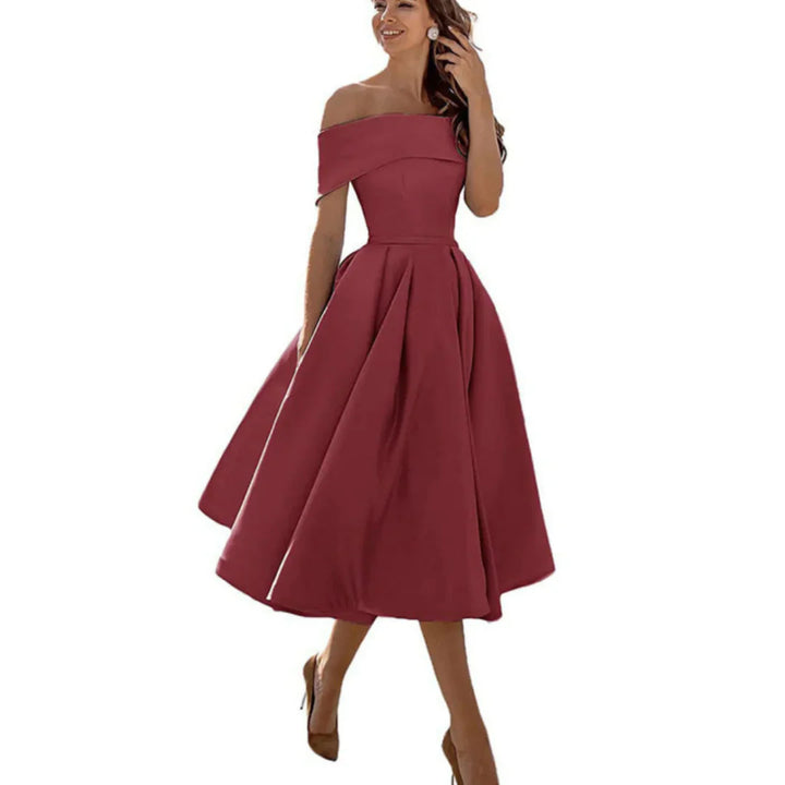 Inga | Midiklänning Off Shoulder Elegant