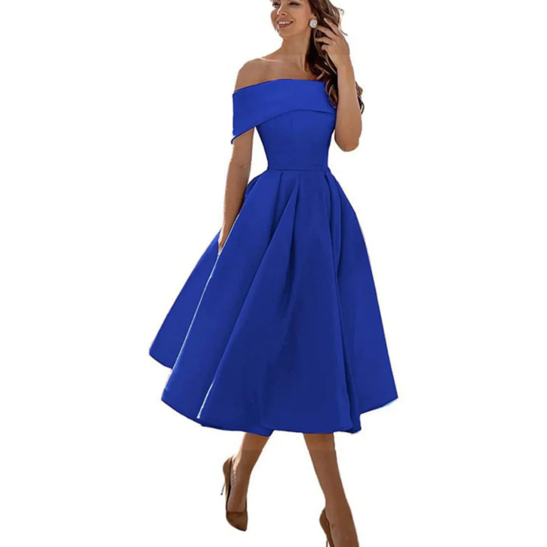 Inga | Midiklänning Off Shoulder Elegant