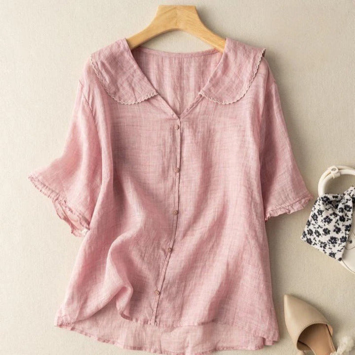 Märta | Blus Dam Vintage Knappar