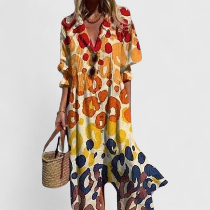 Hanna | Sommarklänning Dam Boho Midi