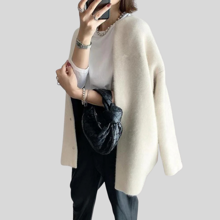 Kine | Kofta Dam Knäppning Oversized Ribbad