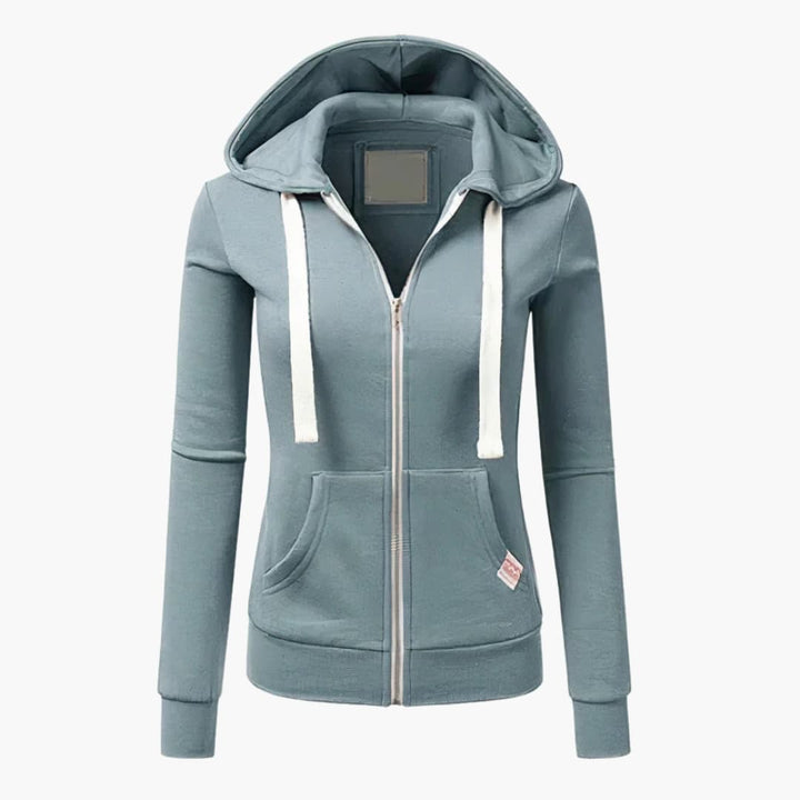 Maja | Hoodie Dam Dragkedja Lös Passform