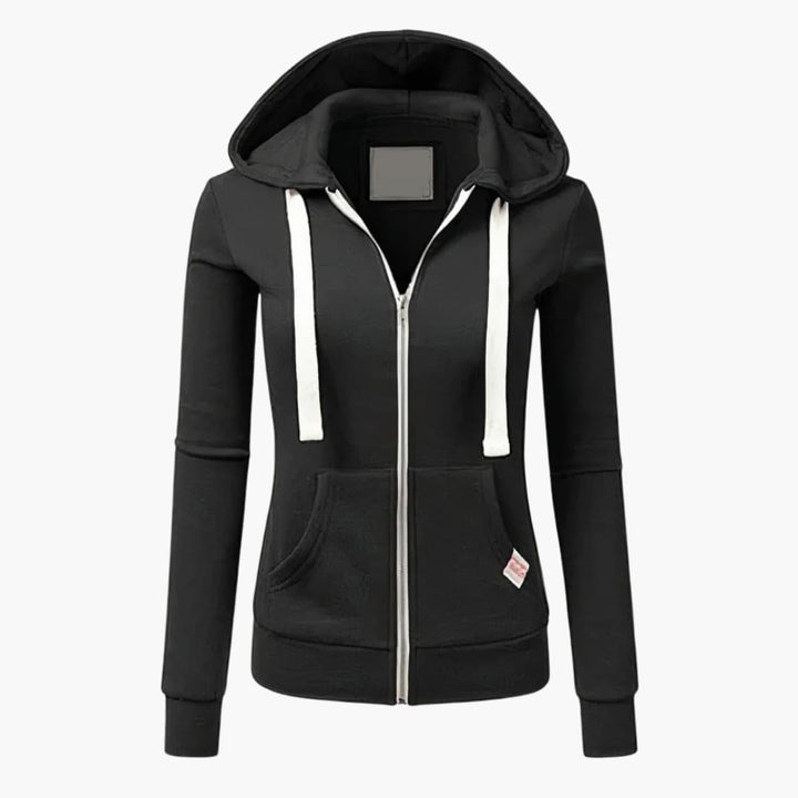 Maja | Hoodie Dam Dragkedja Lös Passform