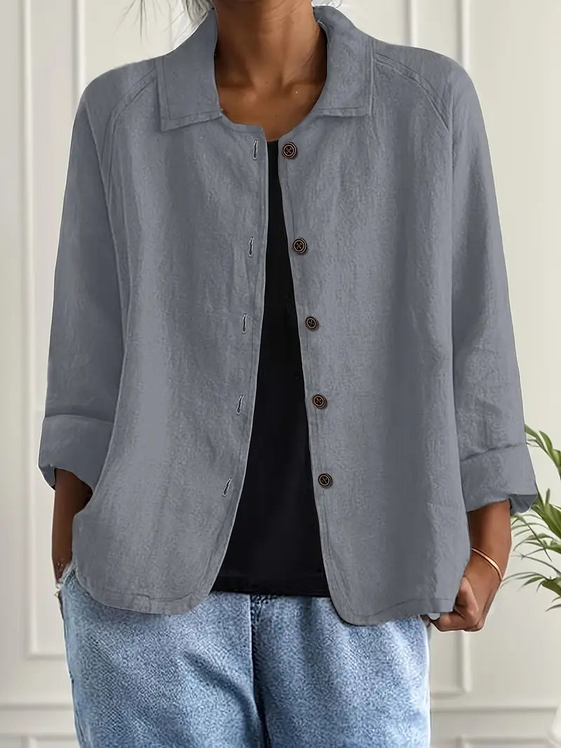 Clara | Blus Dam Med Knappstängning