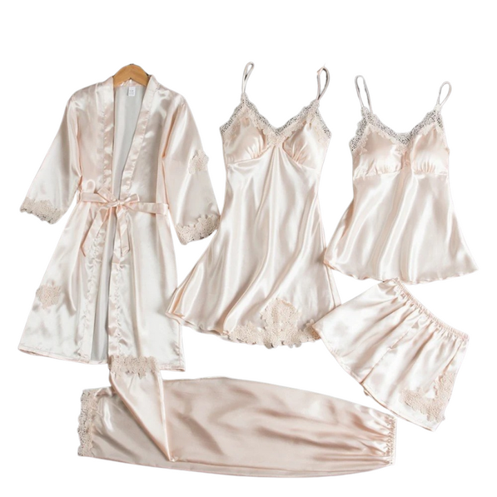 Nattkläder Dam Pyjamas Set 5 Delar
