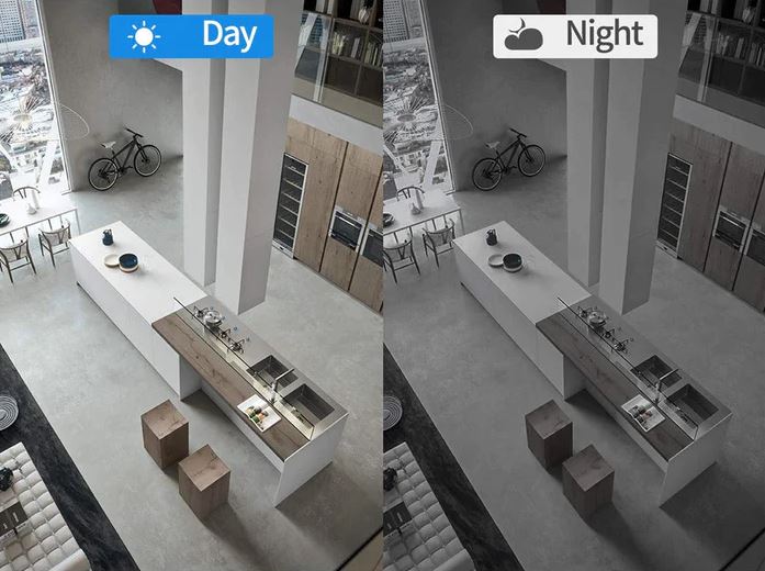 2-Pack Kompakta WiFi-Säkerhetskameror Med 1080P Visning Och Mörkerseende