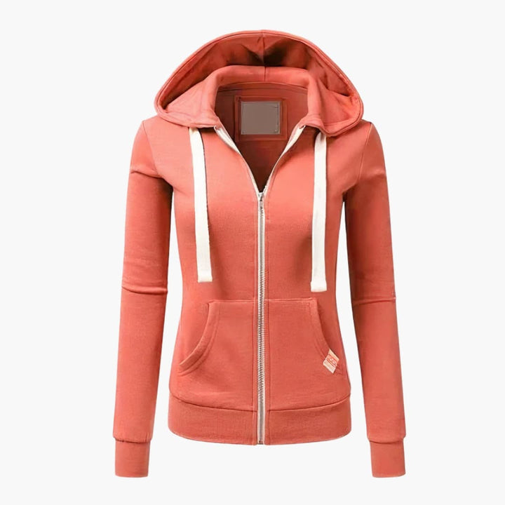Maja | Hoodie Dam Dragkedja Lös Passform