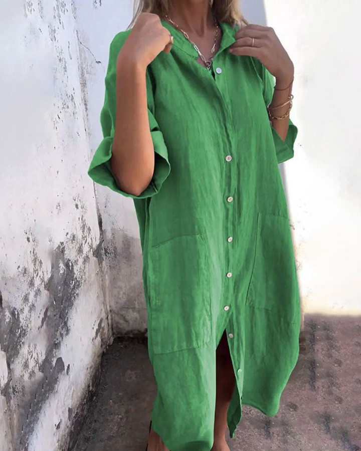 Valerie | Klänning Dam Skjortmodell Boho