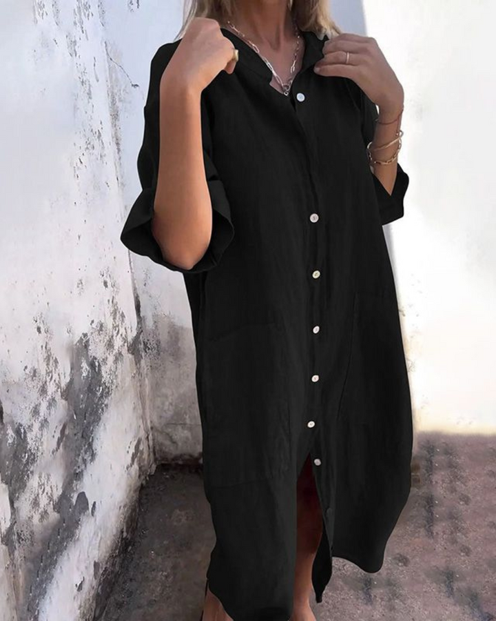 Valerie | Klänning Dam Skjortmodell Boho