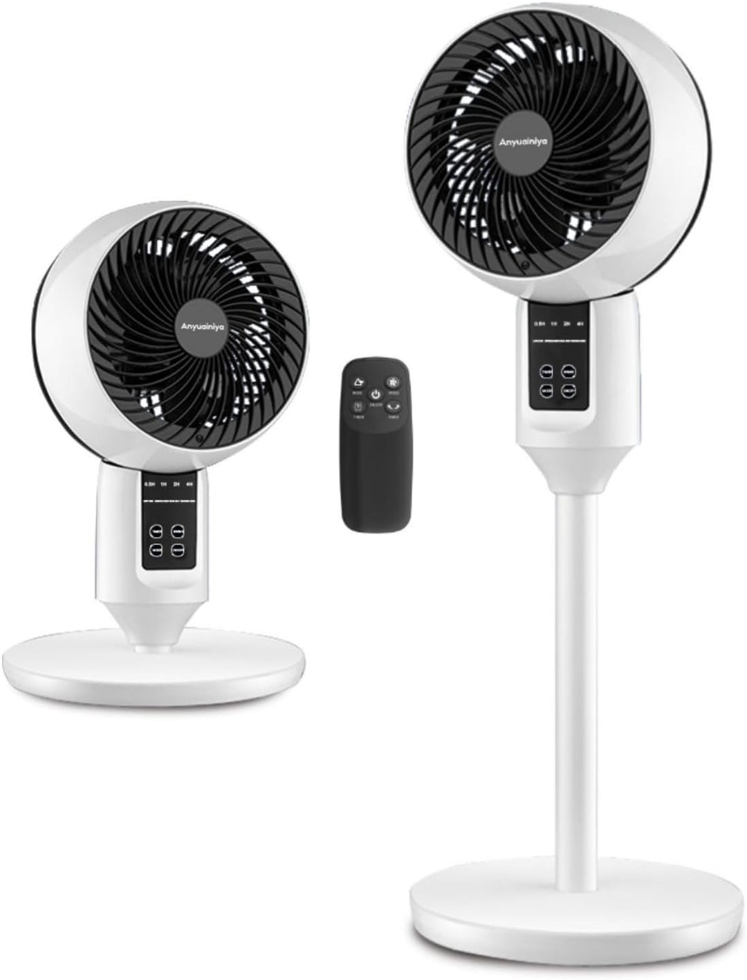 Justerbar Golvfläkt Med 3D-Oscillation, Fjärrkontroll Och Tyst Drift