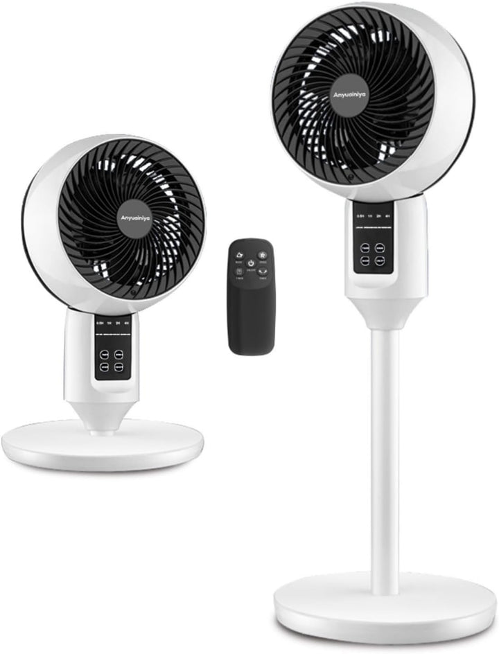 Justerbar Golvfläkt Med 3D-Oscillation, Fjärrkontroll Och Tyst Drift