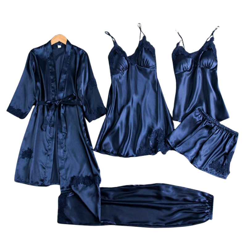 Nattkläder Dam Pyjamas Set 5 Delar
