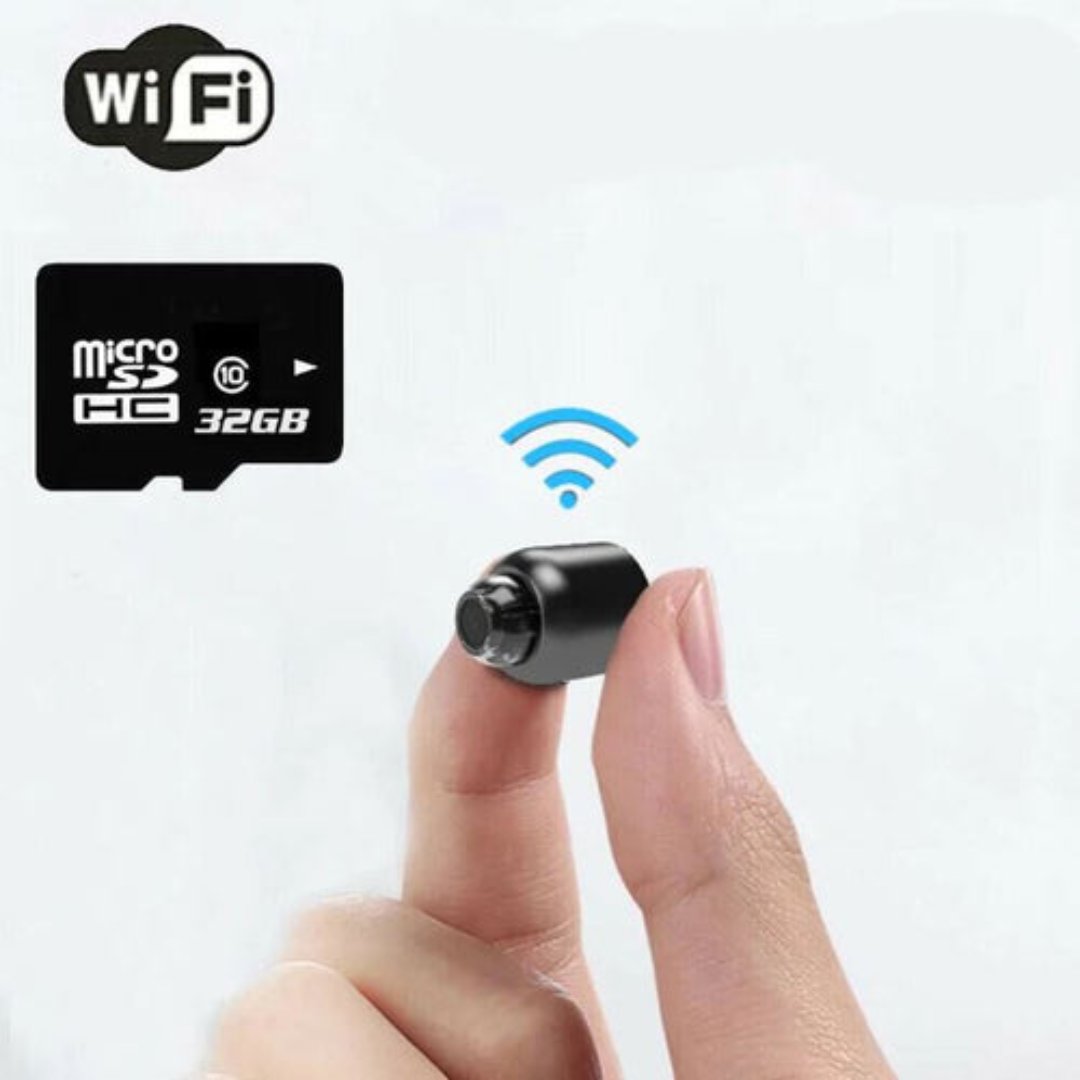 Kompakt WiFi-Övervakningskamera Med Full HD, Mörkerseende Och Rörelsedetektering