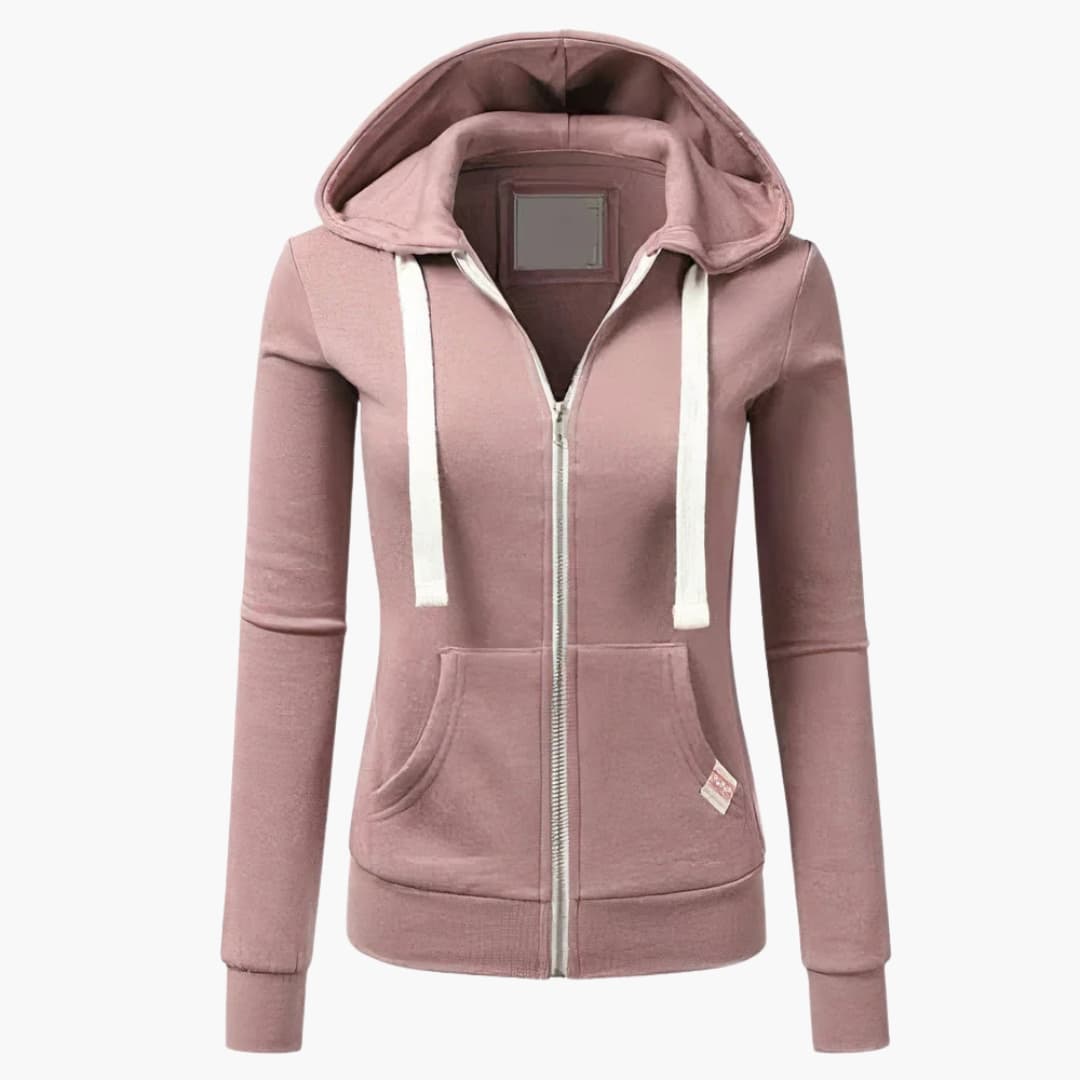 Maja | Hoodie Dam Dragkedja Lös Passform