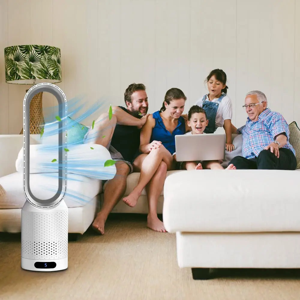 3-i-1 Luftkylare Med Luftreningsfunktion, 90° Oscillering Och Touchpanel