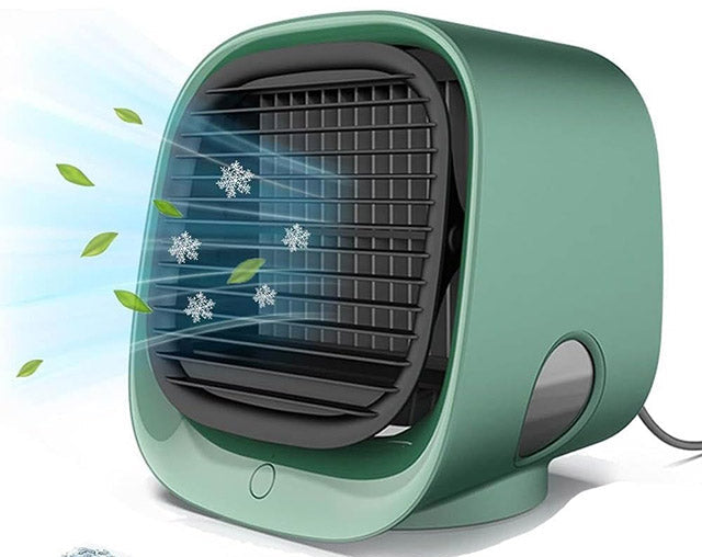 Portabel Luftkylare Med USB, Justerbart Luftflöde Och LED-Belysning
