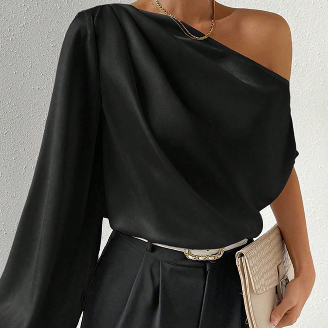 Sienna | Blus Dam Satin Off Shoulder