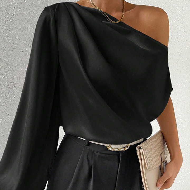 Sienna | Blus Dam Satin Off Shoulder