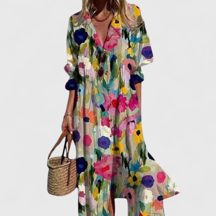 Hanna | Sommarklänning Dam Boho Midi