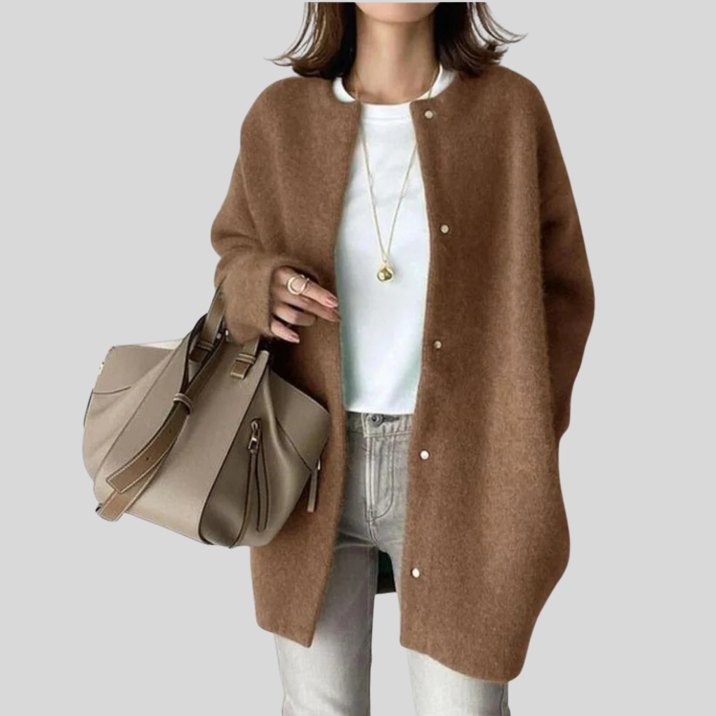 Kine | Kofta Dam Knäppning Oversized Ribbad