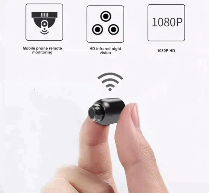 2-Pack Kompakta WiFi-Säkerhetskameror Med 1080P Visning Och Mörkerseende