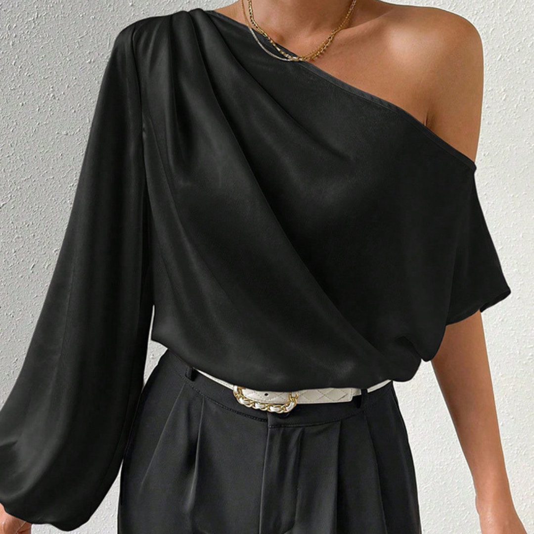 Sienna | Blus Dam Satin Off Shoulder