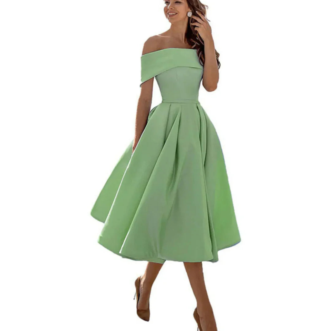 Inga | Midiklänning Off Shoulder Elegant