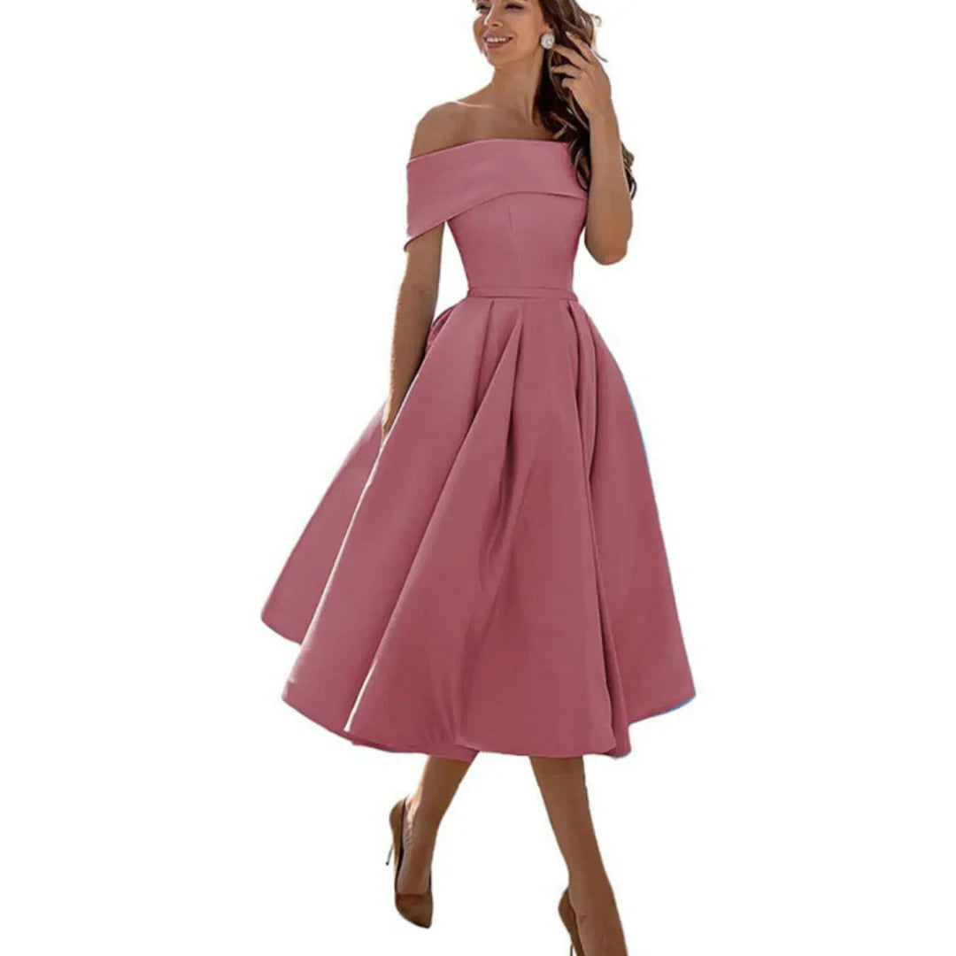 Inga | Midiklänning Off Shoulder Elegant