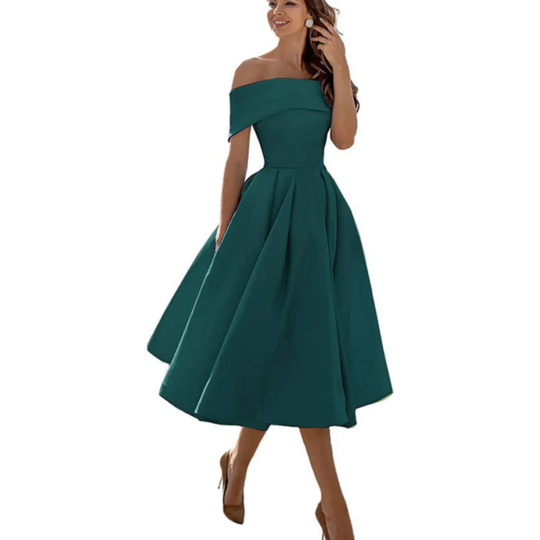 Inga | Midiklänning Off Shoulder Elegant