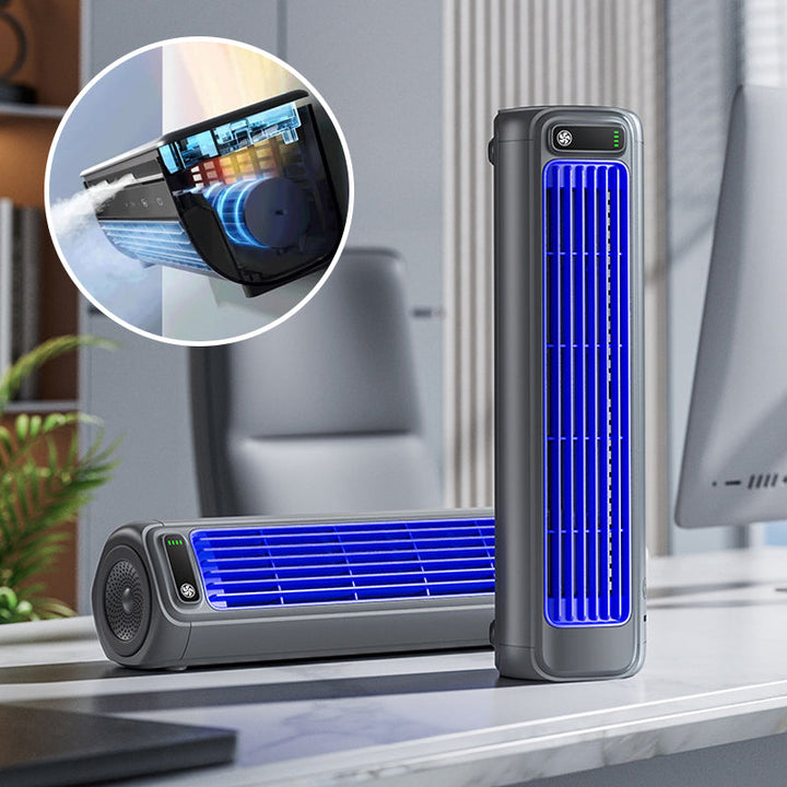 Bärbar Uppladdningsbar Luftkylare Med Bladlös Design Och Upp Till 12 Timmars Batteritid