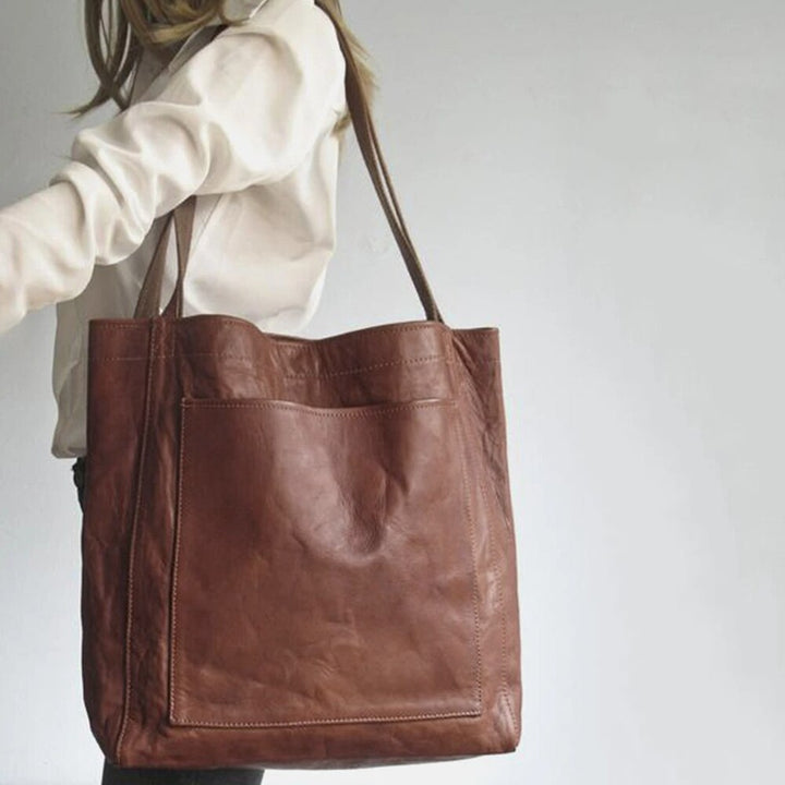 Ragnhild | Shopper Dam Läderlook Rymlig Elegant
