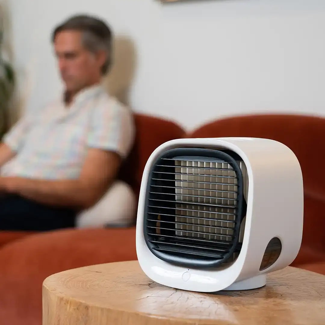 Portabel Luftkylare Med USB, Justerbart Luftflöde Och LED-Belysning