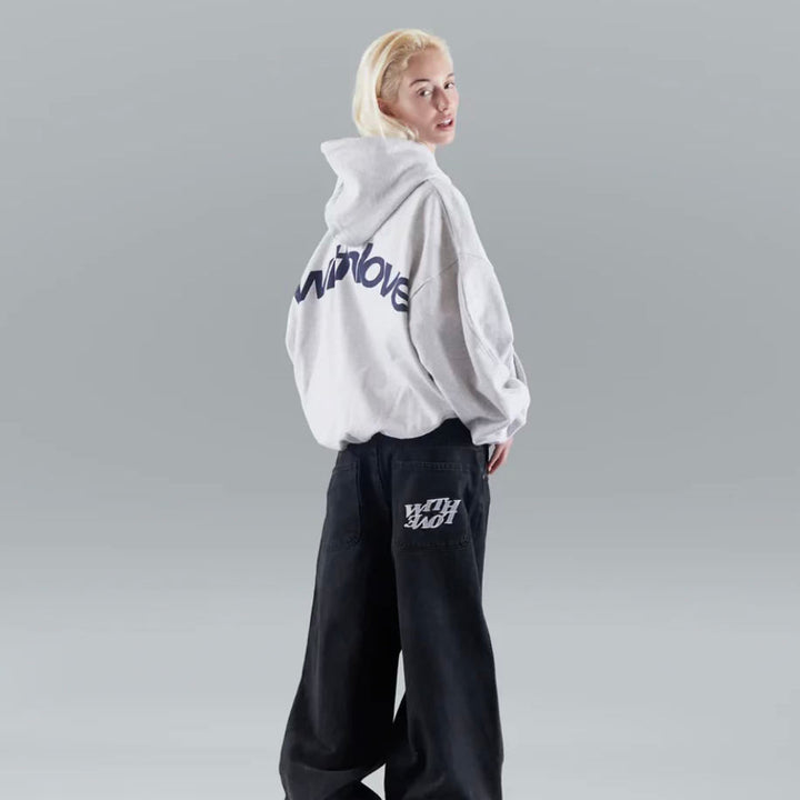 Hoodie Unisex Klassisk Huva