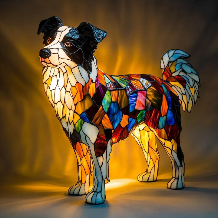 Dekorativ Hundlampa Med Varmvitt LED-Ljus Och Handgjord Design
