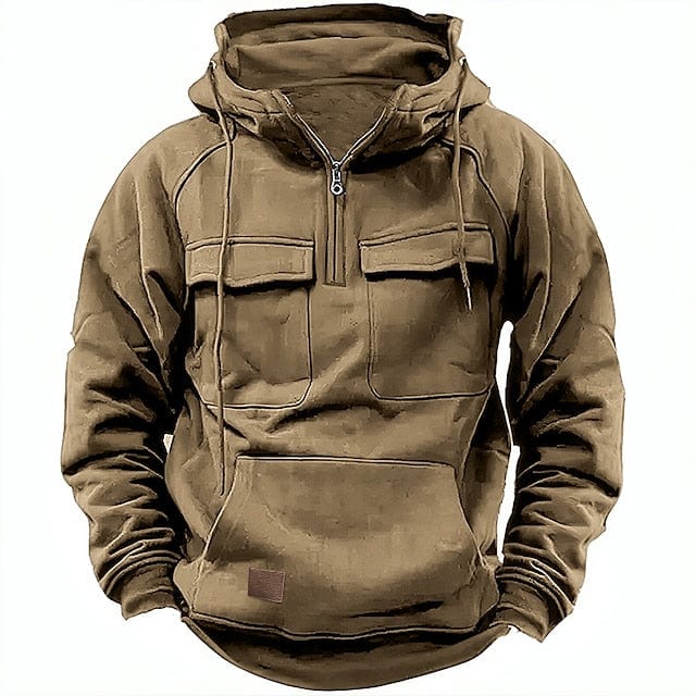 Vetle | Huvtröja Herr Fleecefodrad Quarter-Zip Relaxed Fit