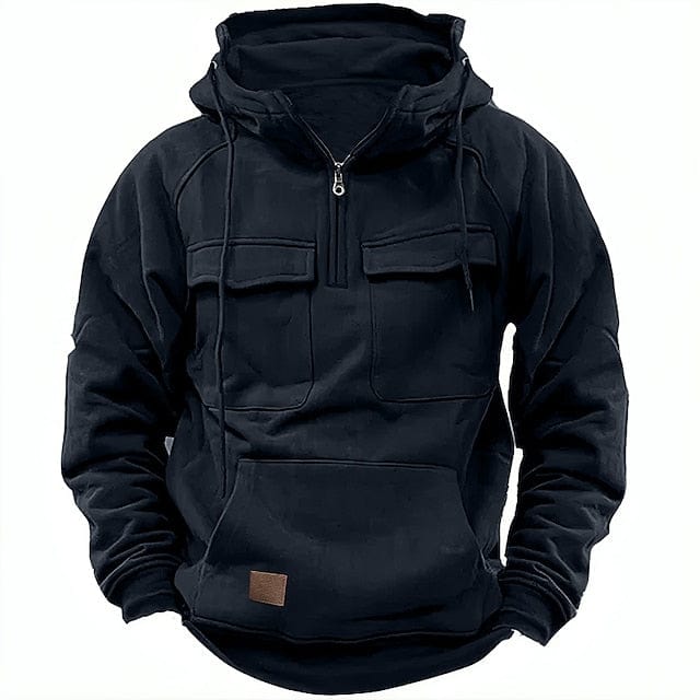 Vetle | Huvtröja Herr Fleecefodrad Quarter-Zip Relaxed Fit