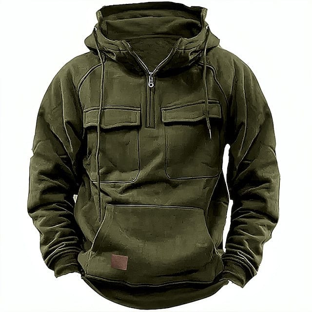 Vetle | Huvtröja Herr Fleecefodrad Quarter-Zip Relaxed Fit