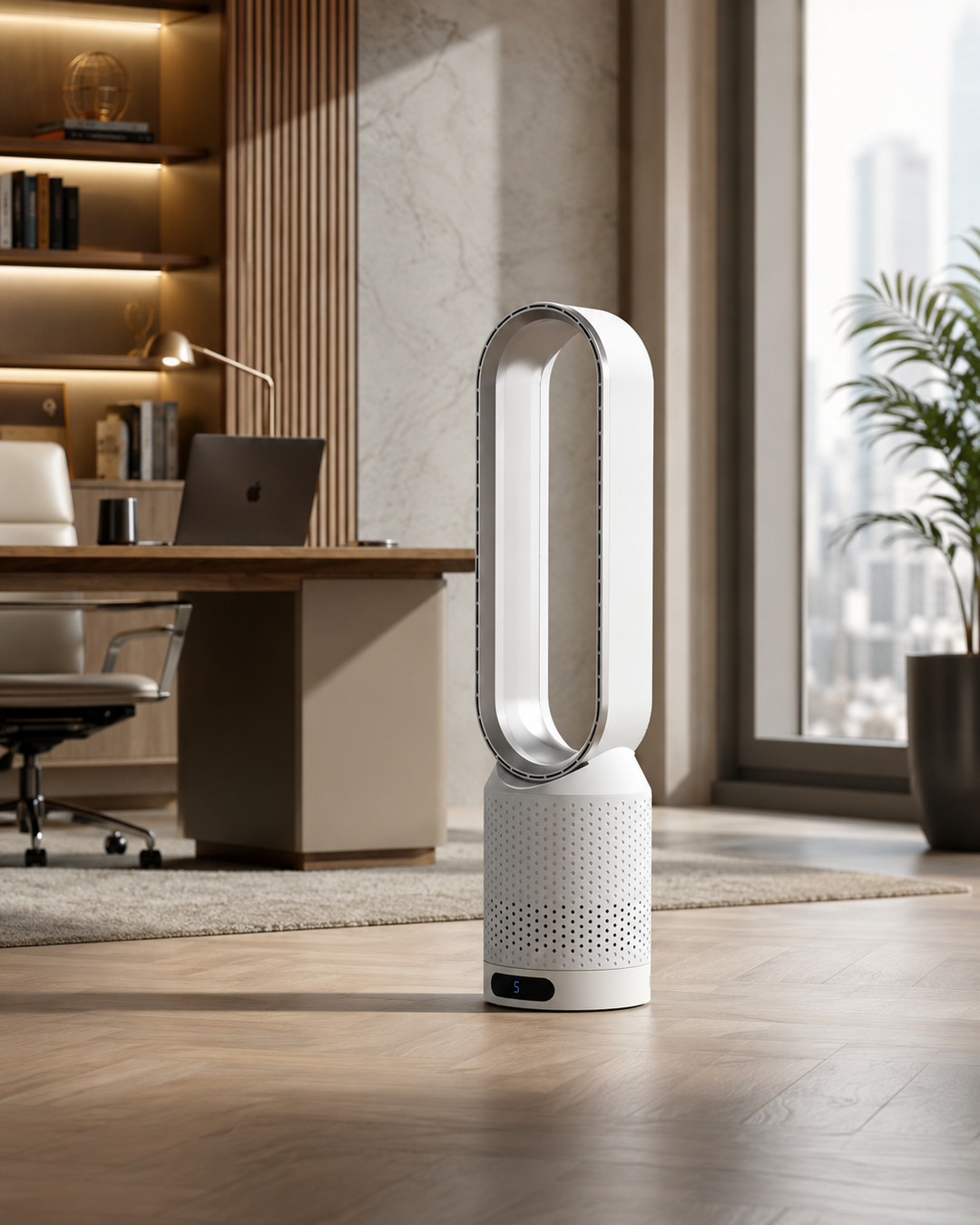 Bladlös Luftkylare Med Luftrening 8 Hastigheter Och 90° Oscillation