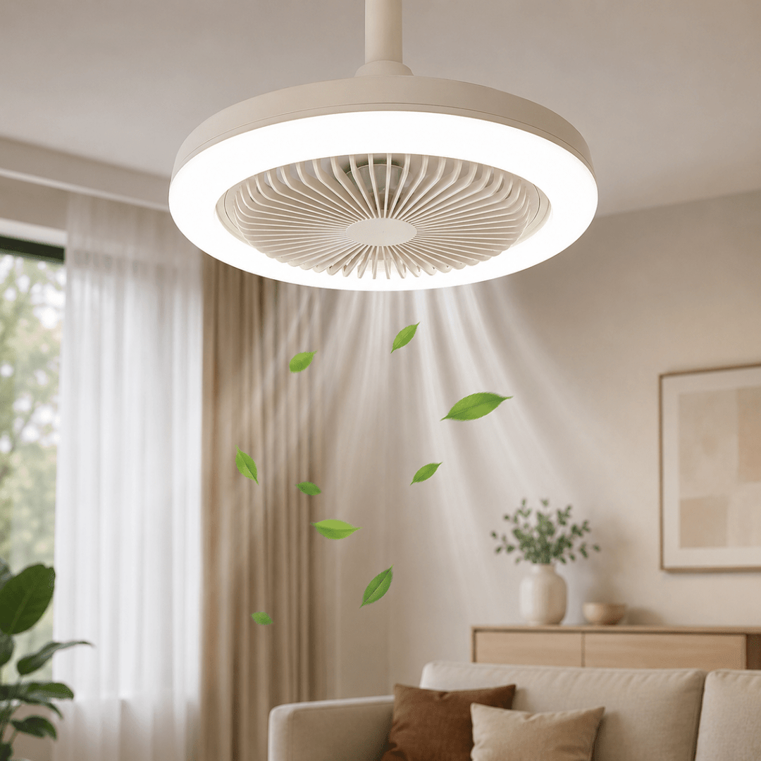 Takfläkt Med Integrerad Belysning Fjärrkontroll Och Lampsockel