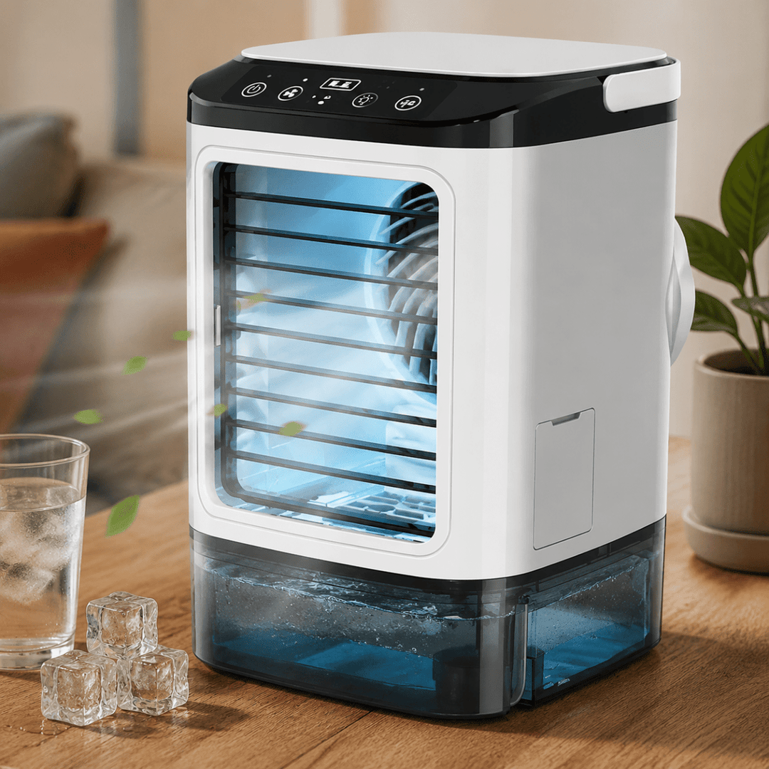 Portabel Luftkylare Med 900 ml Vattentank Och 3 Hastigheter
