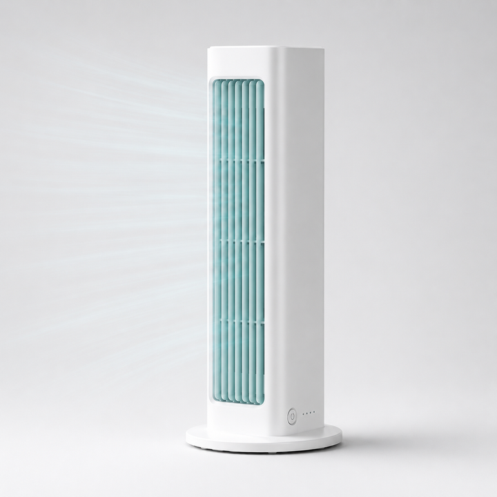 Kompakt Tornfläkt Med Oscillation Tyst Drift Och Platsbesparande Design
