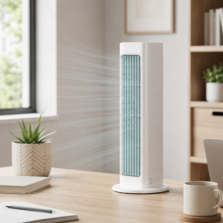 Kompakt Tornfläkt Med Oscillation Tyst Drift Och Platsbesparande Design
