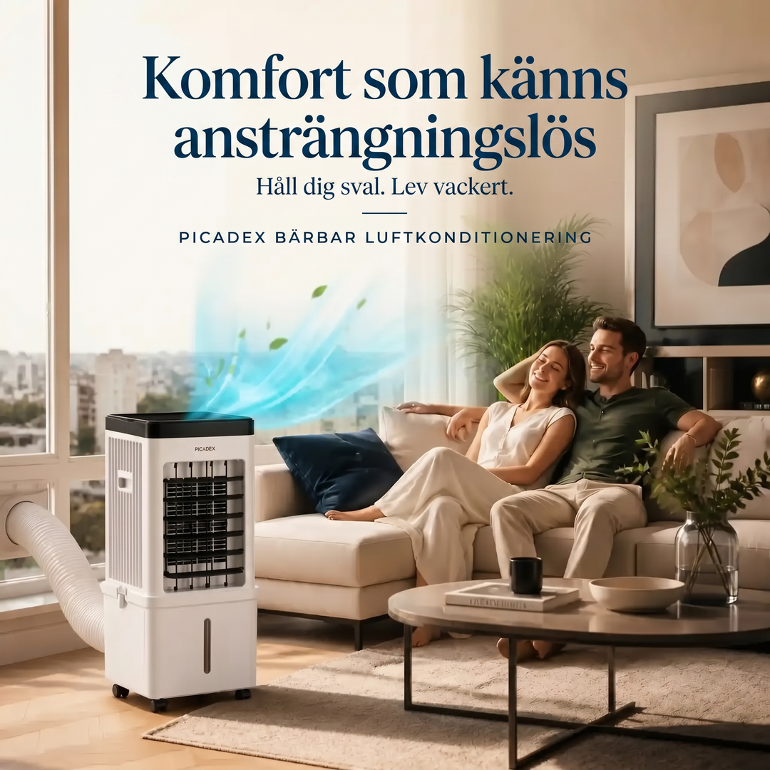 Bärbar Luftkonditionering 12 000 BTU – 3-i-1 Med Kyla, Fläkt Och Avfuktning