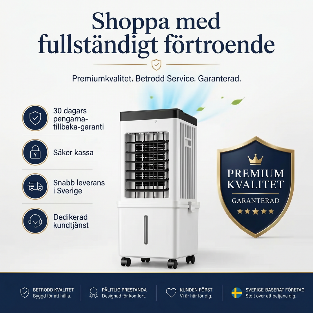 Bärbar Luftkonditionering 12 000 BTU – 3-i-1 Med Kyla, Fläkt Och Avfuktning