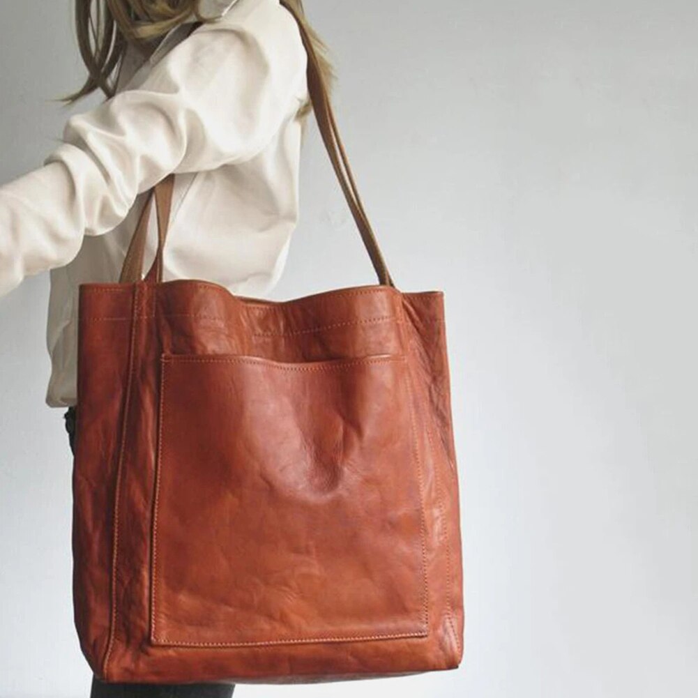 Ragnhild | Shopper Dam Läderlook Rymlig Elegant