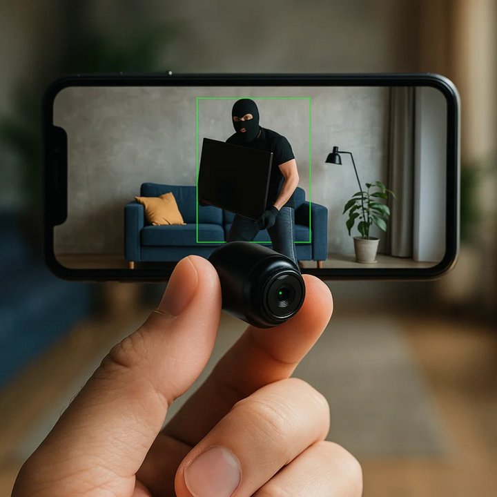 Kompakt WiFi-Övervakningskamera Med Full HD, Mörkerseende Och Rörelsedetektering